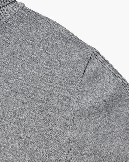 JANGSAN - Jersey de cuello alto de lana merino